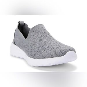 Athletic Works Grey Slip-On Sneakers – Women’s Size 6 | Memory Foam
